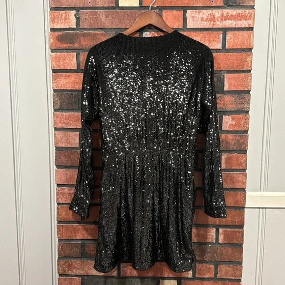Anine Bing Elena Sequin Black Dress - Picture 9 of 12